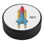 ロケット船の漫画イラストレーション アイスホッケーパック (3/4)