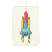 ロケット船の漫画イラストレーション カーエアーフレッシュナー (正面)