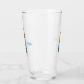 ロケット船の漫画イラストレーション タンブラーグラス (左)