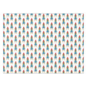 ロケット船の漫画イラストレーション テーブルクロス (正面(横))