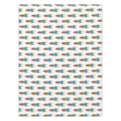 ロケット船の漫画イラストレーション テーブルクロス (正面)