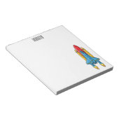 ロケット船の漫画イラストレーション ノートパッド (アングル)