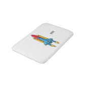 ロケット船の漫画イラストレーション バスマット (アングル)