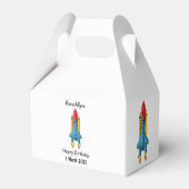 ロケット船の漫画イラストレーション フェイバーボックス (裏面サイド)