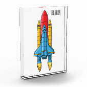 ロケット船の漫画イラストレーション フォトブロック (左)