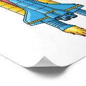 ロケット船の漫画イラストレーション ポスター (角)