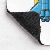 ロケット船の漫画イラストレーション マウスパッド (コーナー)