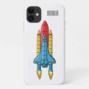 ロケット船の漫画イラストレーション iPhone 11 ケース