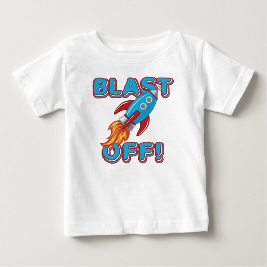 ロケット船を爆破する ベビーTシャツ (正面)