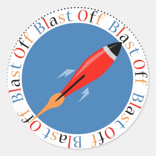 ロケット船を爆破する ラウンドシール (正面)