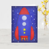 ロケット船カード カード (黄色い花)