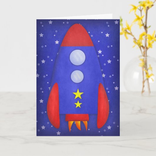 ロケット船カード カード (黄色い花)