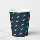 ロケット船パターン 紙コップ (正面)