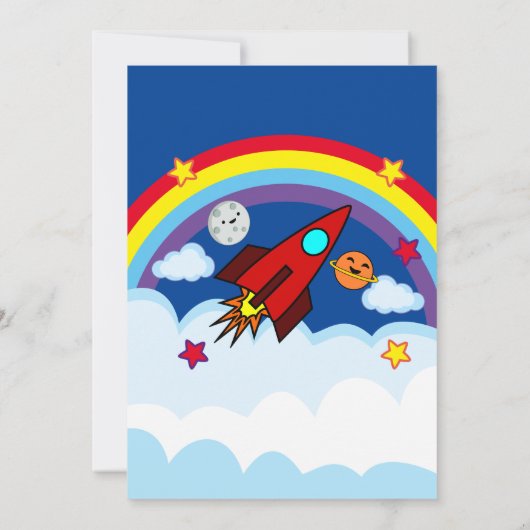 ロケット船パーティーの招待状 招待状 (裏面)