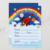 ロケット船パーティーの招待状 招待状 (正面/裏面)