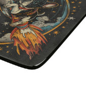 ロケット船フランスのブルドッグ飛行士 カッティングボード (角)