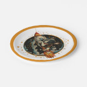 ロケット船フランスのブルドッグ飛行士 ペーパープレート (アングル)