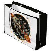 ロケット船フランスのブルドッグ飛行士 ラージペーパーバッグ (正面アングル)