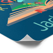 ロケット船付きキッズルーム名ポスター ポスター (角)