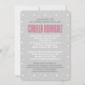 ロケット船女子宇宙誕生日招待状 招待状 (裏面)