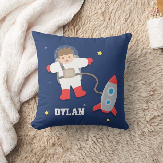 ロケット船宇宙小宇宙飛行士少年室 クッション (ブランケット)