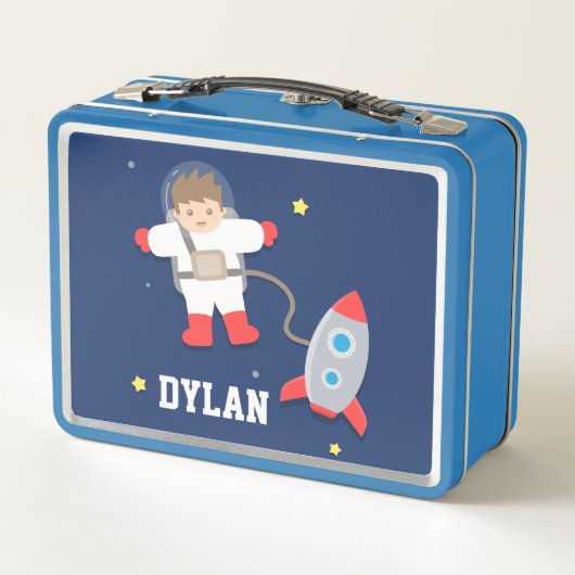 ロケット船宇宙小宇宙飛行士 メタルランチボックス (裏面)