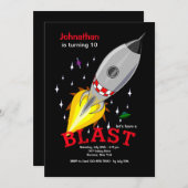 ロケット船宇宙招待状 招待状 (正面/裏面)