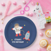 ロケット船宇宙飛行士誕生会 ペーパープレート (パーティー)