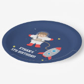 ロケット船宇宙飛行士誕生会 ペーパープレート (アングル)
