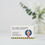 ロケット船発射ロゴ 名刺 (スタンド正面)