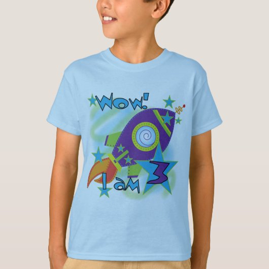 ロケット船第3回誕生日Tシャツとギフト Tシャツ (正面)
