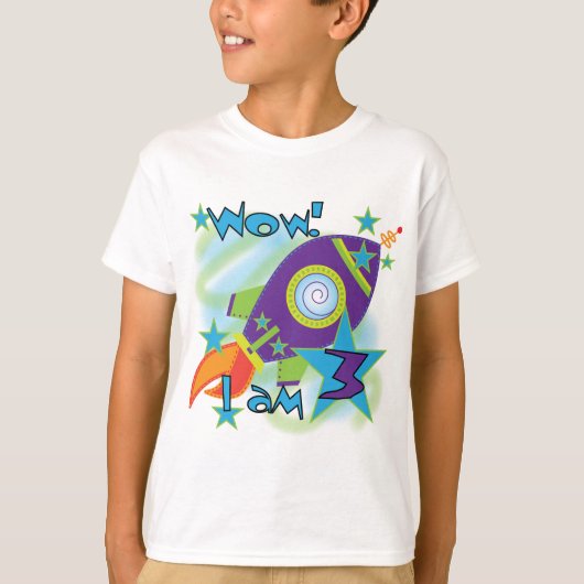 ロケット船第3回誕生日Tシャツとギフト Tシャツ (正面)