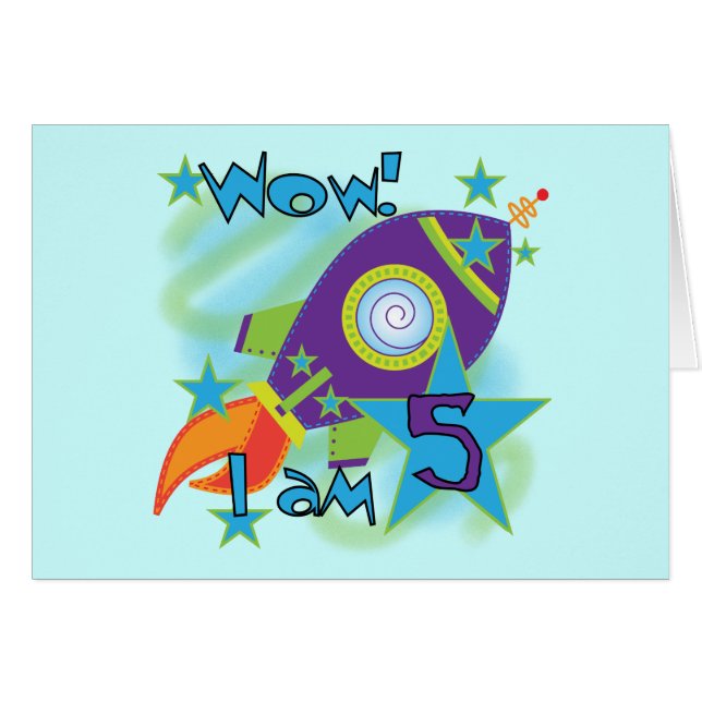 ロケット船第5誕生日Tシャツ・ギフト (正面横)