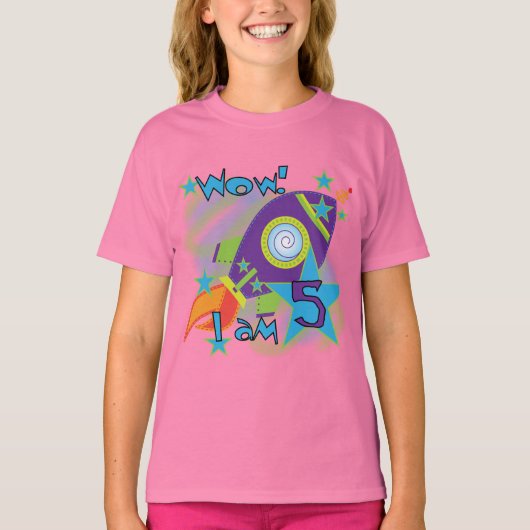 ロケット船第5誕生日Tシャツ・ギフト Tシャツ (正面)