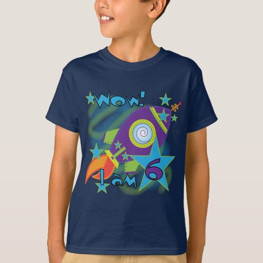 ロケット船第6誕生日Tシャツ&ギフト Tシャツ (正面)