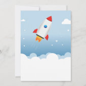 ロケット船誕生日パーティーへの招待 招待状 (裏面)