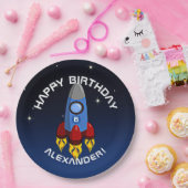 ロケット船誕生日パーティーを爆破 ペーパープレート (パーティー)