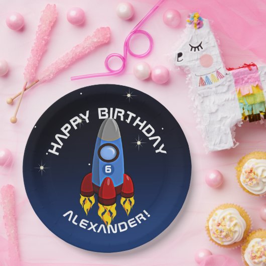 ロケット船誕生日パーティーを爆破 ペーパープレート (パーティー)