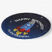 ロケット船誕生日パーティーを爆破 ペーパープレート (アングル)