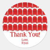 ロケット船誕生日パーティー ラウンドシール (正面)