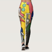 ロケット船長絵画の抽象芸術 レギンス (裏面)