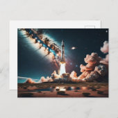 ロケット船離陸 ポストカード (正面/裏面)