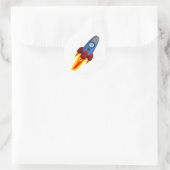 ロケット船 – ナンバー1ステッカー ラウンドシール (バッグ)