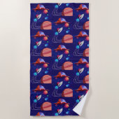 ロケット船 ビーチタオル (正面)