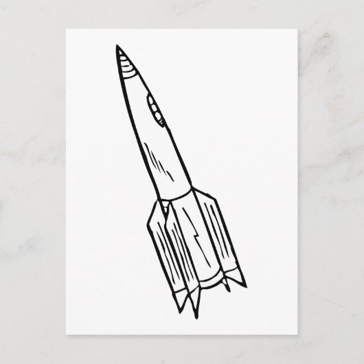 ロケット船 ポストカード (正面)