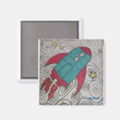 ロケット船 マグネット (正面/裏面)