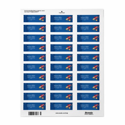 ロケット船 ラベル (フルシート)