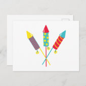 ロケット花火 ポストカード (正面/裏面)