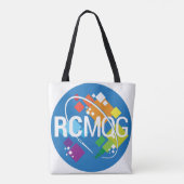 ロケット都市モダンなキルトギルドのロゴのトートバック トートバッグ (裏面)