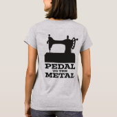 ロケット都市背部が付いているモダンなキルトギルドのロゴのティー Tシャツ (裏面)